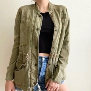 HINGE | Army Green Cargo Drapey Military Jacket